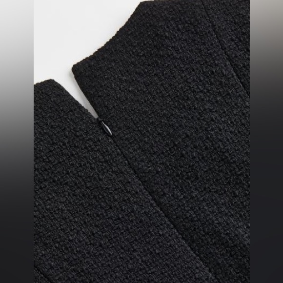 Black and Gold Tweed Style Bouclé Dress - Picture 3 of 4